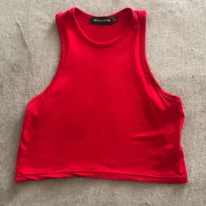 Red crop top